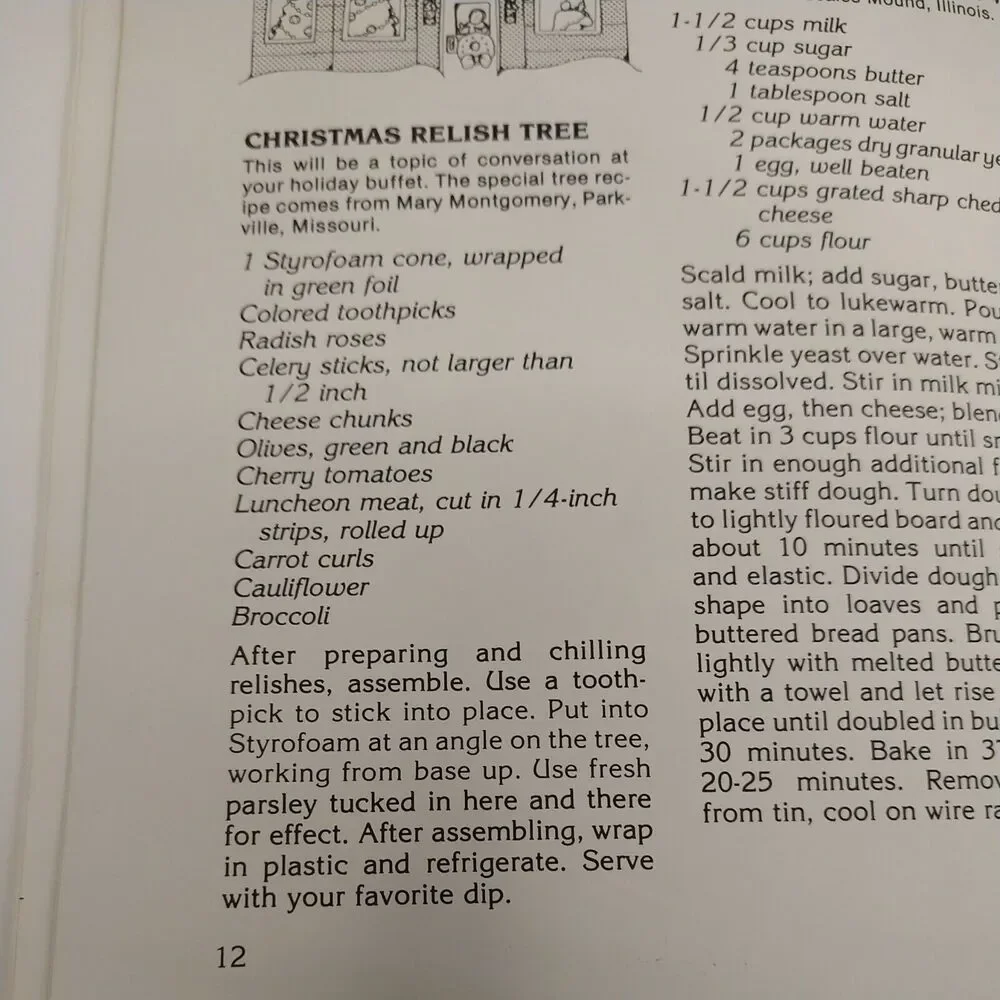 Country Christmas Entertaining - Recipes +Table Creations Craft Book - Vtg 1980s